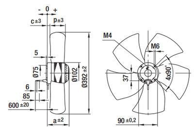 Вентилятор осевой A6E400-AP10-01