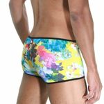 Мужские трусы хипсы желтые с цветочным принтом Cosmos Colors FR30_YT