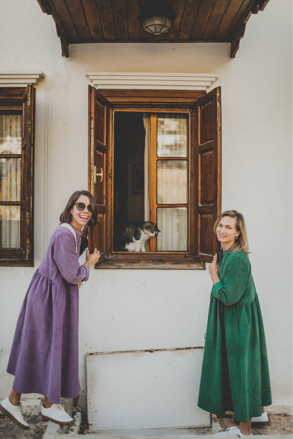 Платье оверсайз, зеленый вельвет