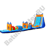 Спортивный надувной батут "Замок со скалой"