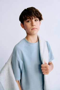 H&M Комплект из футболки и шорт, пыльно-синий