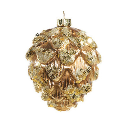 Шишка "Золотые снежинки" YQL1498