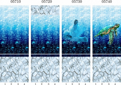 Панель ПВХ фотопечать 3D Panda Атлантика 2700х250 мм