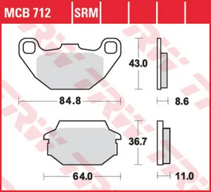 Колодки тормозные дисковые TRW MCB712