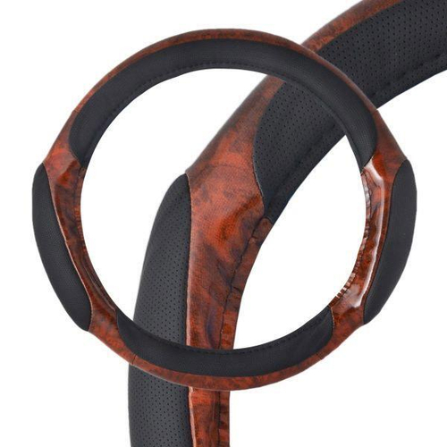 Оплетка руля M Skyway Eco экокожа 2 подушечки черно-коричневая