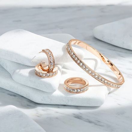Серьги Coeur de Lion Crystal-Rose Gold 0127/21-1822