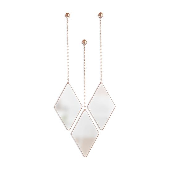 Набор зеркал dima, медь, 3 шт.