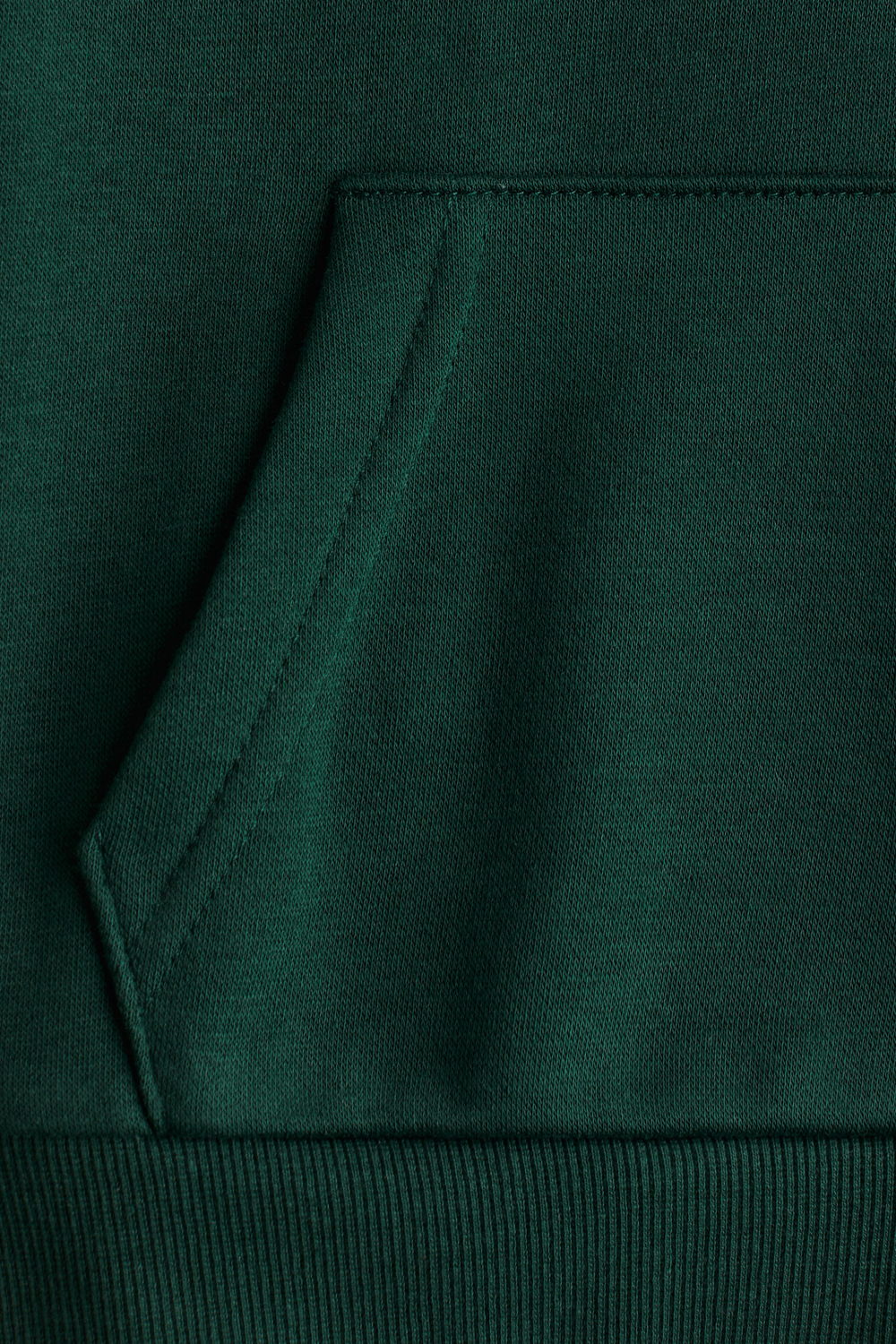 H&M Толстовка с капюшоном и флисовой подкладкой, зеленый