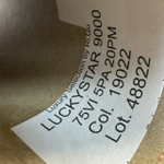 LUCKY STAR - Luxury Selection by Ri.Go; 75% вискоза, 5% п/а, 20% люрекс с утолщениями; 900м/100гр; col. 19022, цвет: оранжевая нить с зелёным люрексом