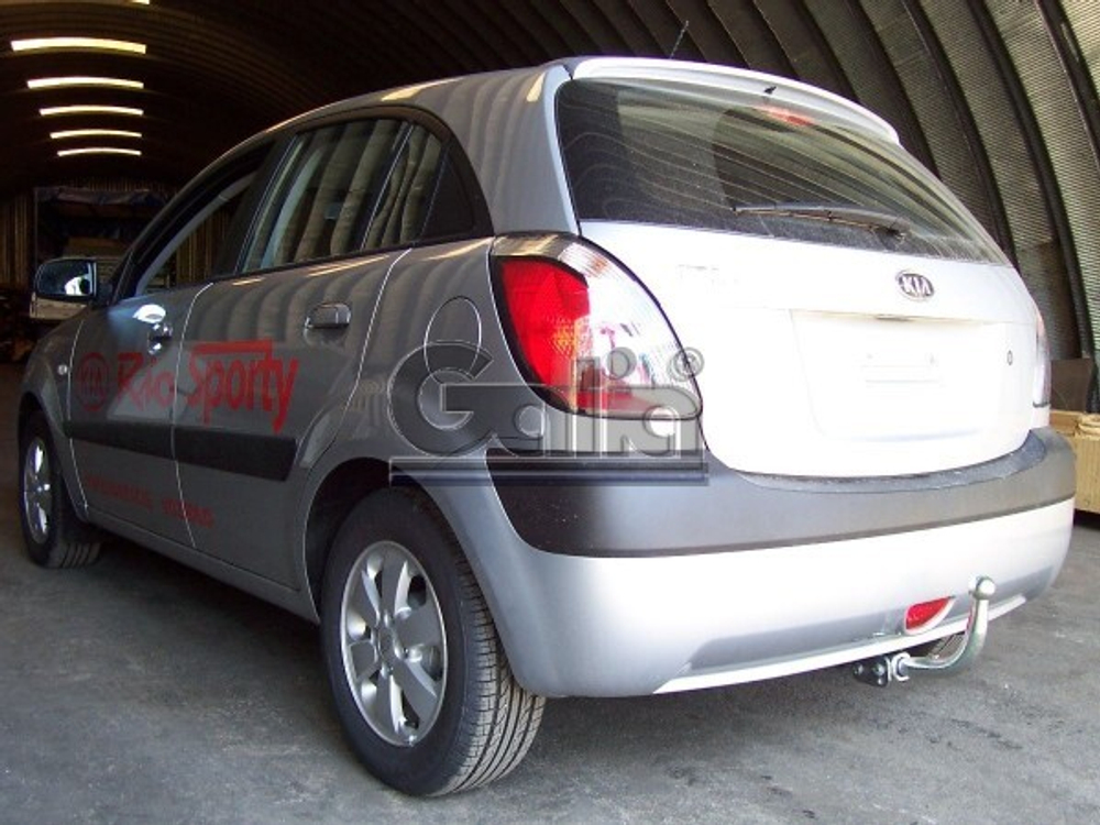 Фаркоп оцинкованный Galia K033A для Kia Rio II хетчбек 5 дверей 2005-2011(паспорт и сертификат в комплекте)(без электрики)