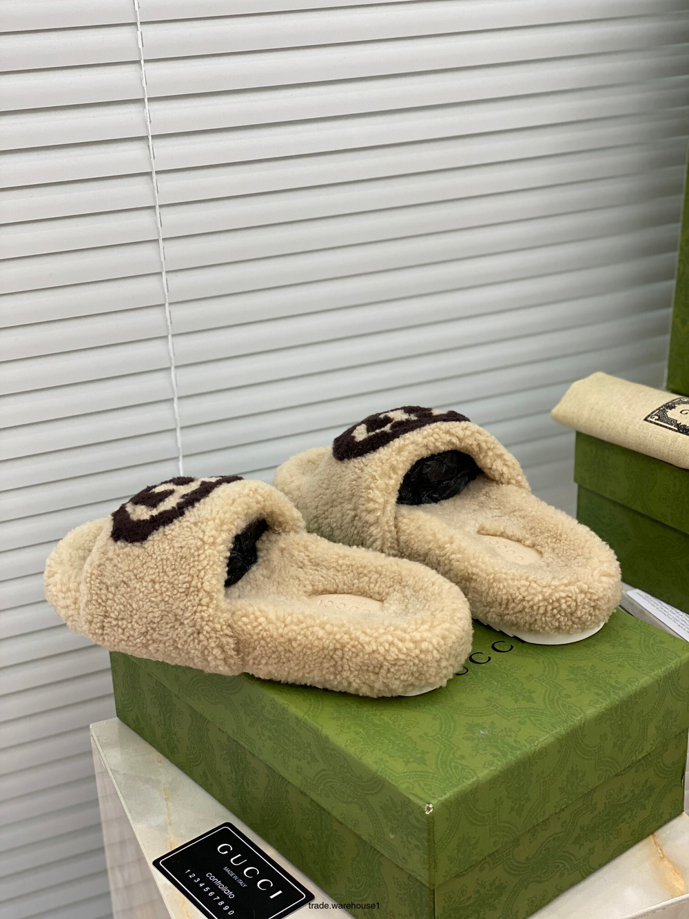Gucci Wool Slide Sandal