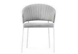 Стул на металлокаркасе Лео серый / белый