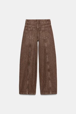 ZARA ДЖИНСЫ Z1975 WIDE LEG СО СРЕДНЕЙ ПОСАДКОЙ, РЖАВЫЙ