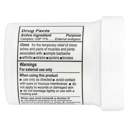 De La Cruz, камфорная мазь, обезболивающее средство, 70,9 г (2,5 унции)