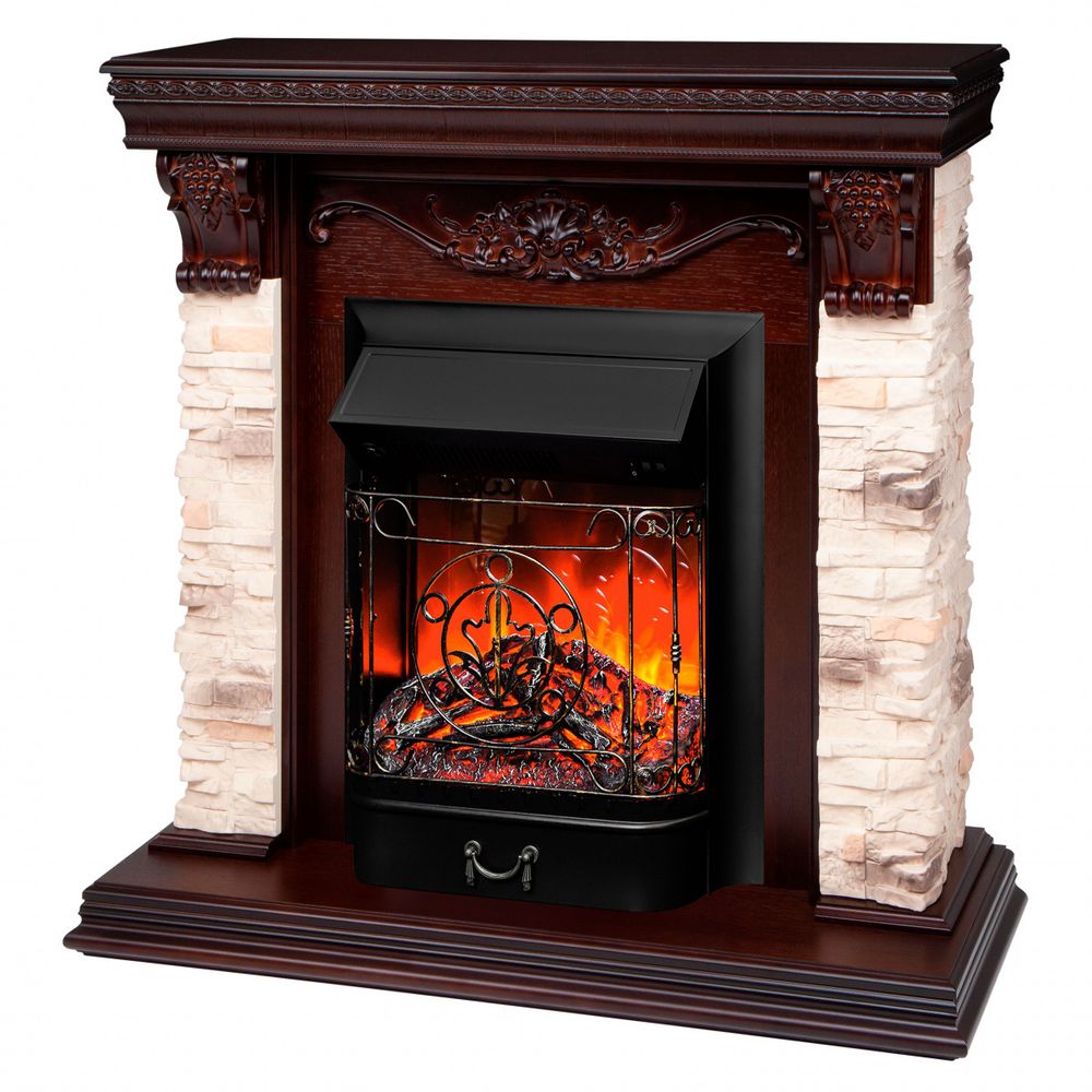 Электрокамин RealFlame Patricia NT орех с Majestic Lux BL