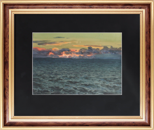 Андрияка Сергей Николаевич (1958–2024). Морской пейзаж. Бумага, акварель. Россия, 2007 г.