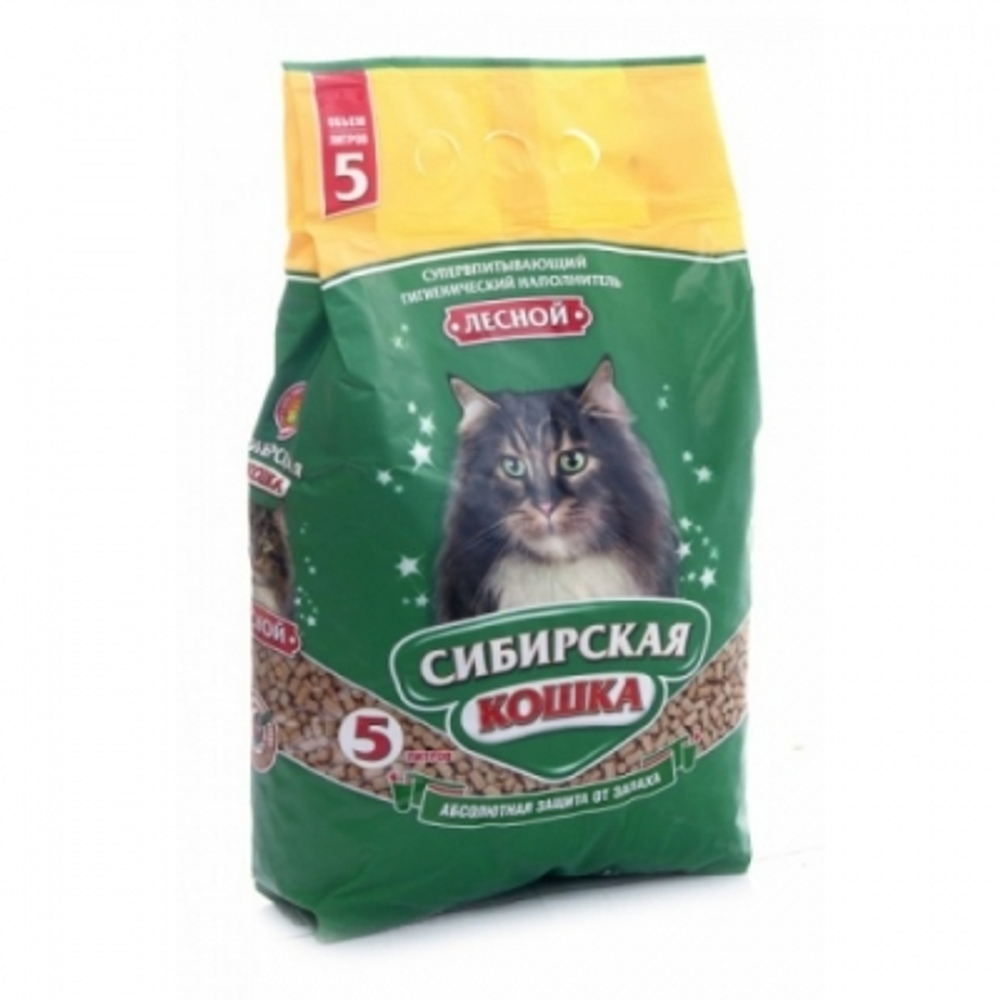 СИБИРСКАЯ КОШКА Наполнитель древесный 5 л