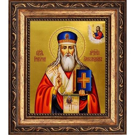Григорий Александрийский, архиепископ святитель. Икона на холсте.