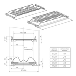 Сушка хром 900 Glory-line, AQ 16 мм (1 жесткий поддон)
