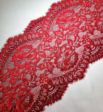 Кружево эластичное тёмно-красное с ресничками К134
