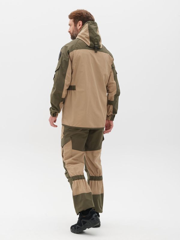 Костюм летний Горка-Люкс ткань Nylon Cotton Рип-Стоп цвет Хаки/Песок