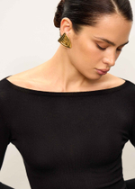 Платье ERIKA с длинным рукавом, чёрный