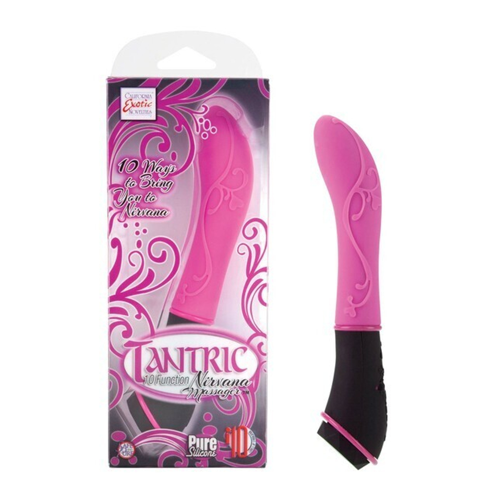 Мощный вибратор для G-стимуляции Tantric Nirvana Massager (10 режимов) (Цвет: розовый с черным)