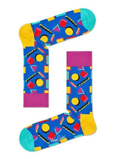 Носки унисекс Nineties Sock с геометрическими фигурами (Размер: 25) (Цвет: розовый)