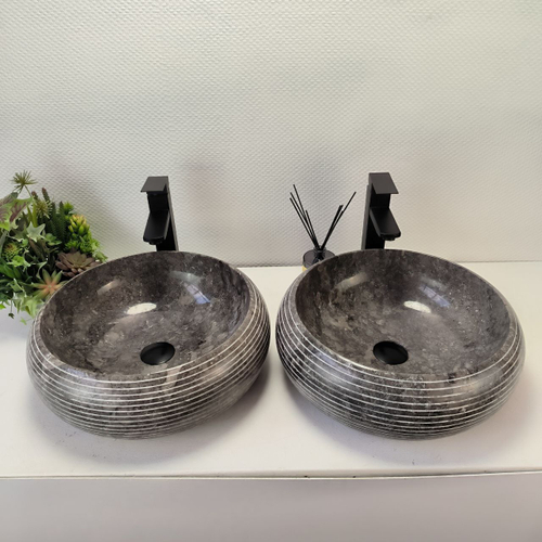 Раковина из мрамора ПАРА! Donut Grey Allur DM-62987 45*45*15 134