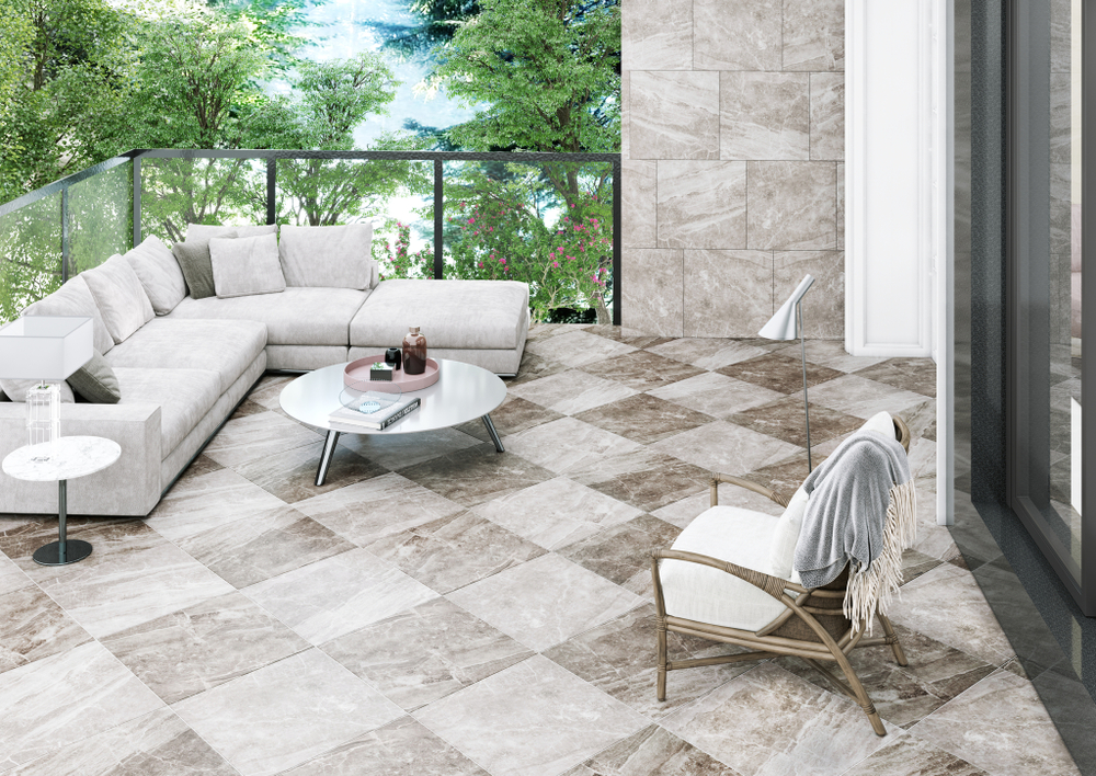 Керамогранит Progress Магма GSR132 60x60 см 1.44 м² цвет светло-серый