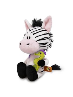 Мягкая игрушка Зебрёнок Зиба с морским коньком 15см