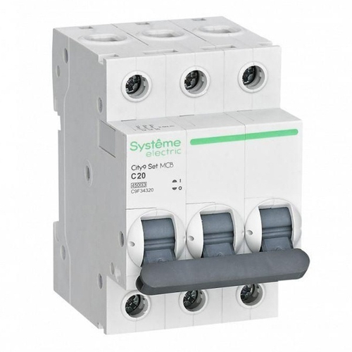 Автоматический выключатель City9 Set 20А С 3П 6кА Systeme Electric (автомат электрический) C9F36320