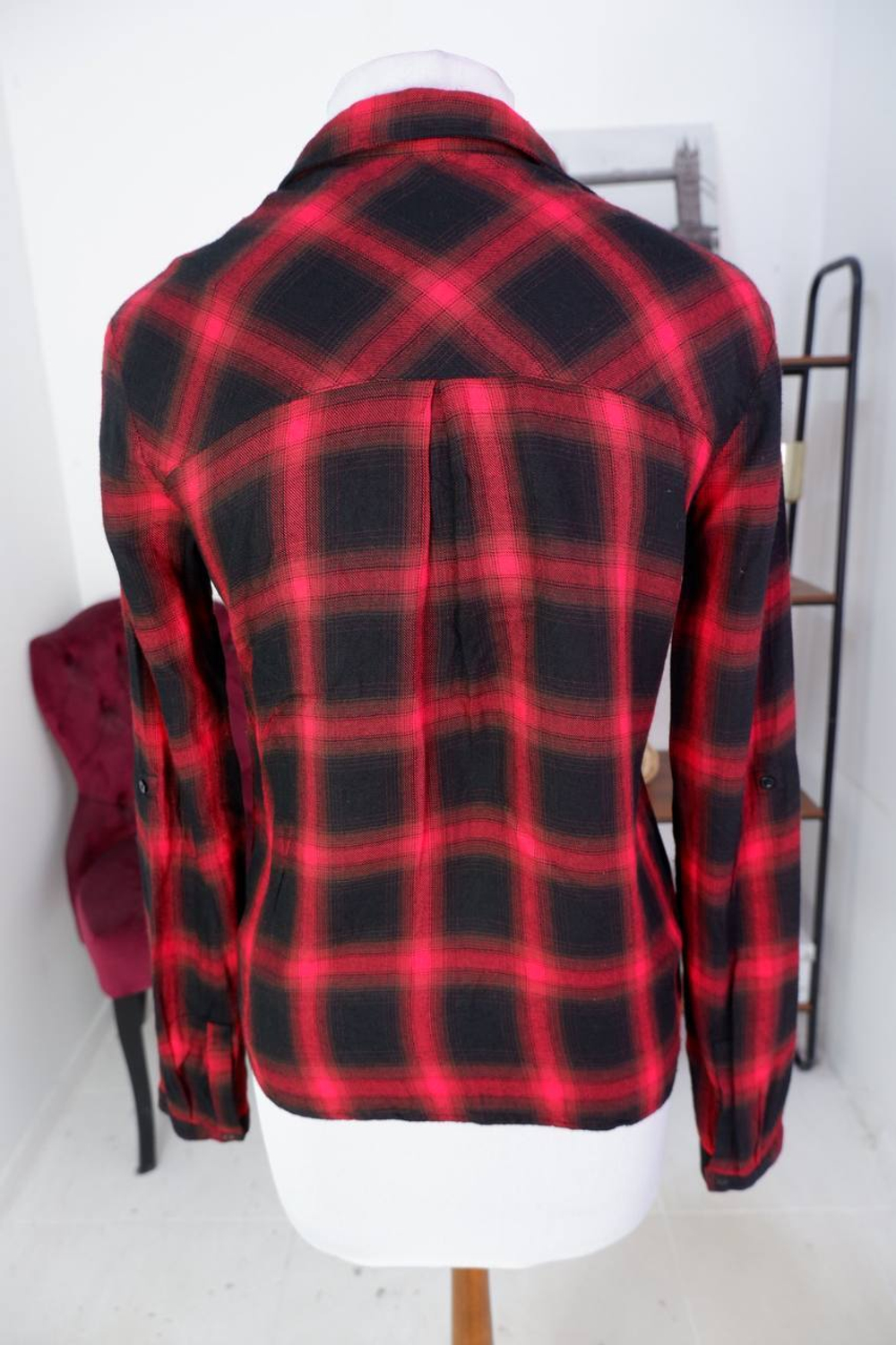 Рубашка Guess в клетку, визуально на 44/46 размер