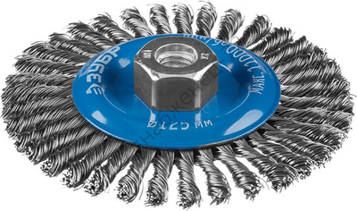 ЗУБР 125 мм, стальная проволоки 0.5 мм, Щетка дисковая, Профессионал (35192-125)