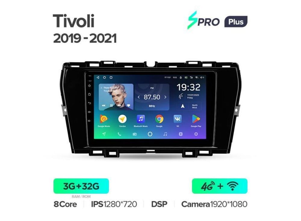 Магнитола Teyes SPRO Plus 3-32 SsangYong Tivoli 2019 — 2021 9.0&quot;
