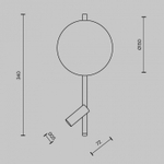 Бра с подсветкой Maytoni Solution MOD450WL-L9BG3K