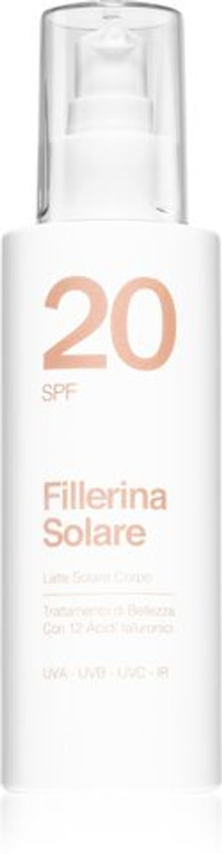 Fillerina  Sun Beauty Latte Solare Corpo - солнцезащитный крем для тела SPF 20 /   150  ml  / GTIN 8051417242615