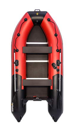 Лодка ПВХ Ривьера Компакт 3400 СК "Комби" красный/черный