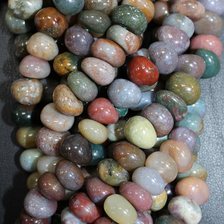 Агат индийский галтовка бусины 9-11мм