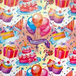 Упаковочная бумага (0,7*10 м) Лучший день, С Днем Рождения!, 1 шт.