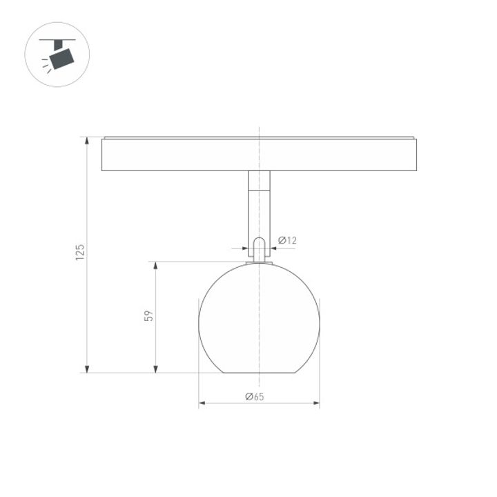 Трековый светодиодный светильник Arlight Mag-Orient-Orb-R60-10W Warm3000 036808