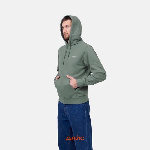 Толстовка мужская Carhartt WIP Script Embroidery Hooded  артикул:I033658_park - купить в магазине Дайс