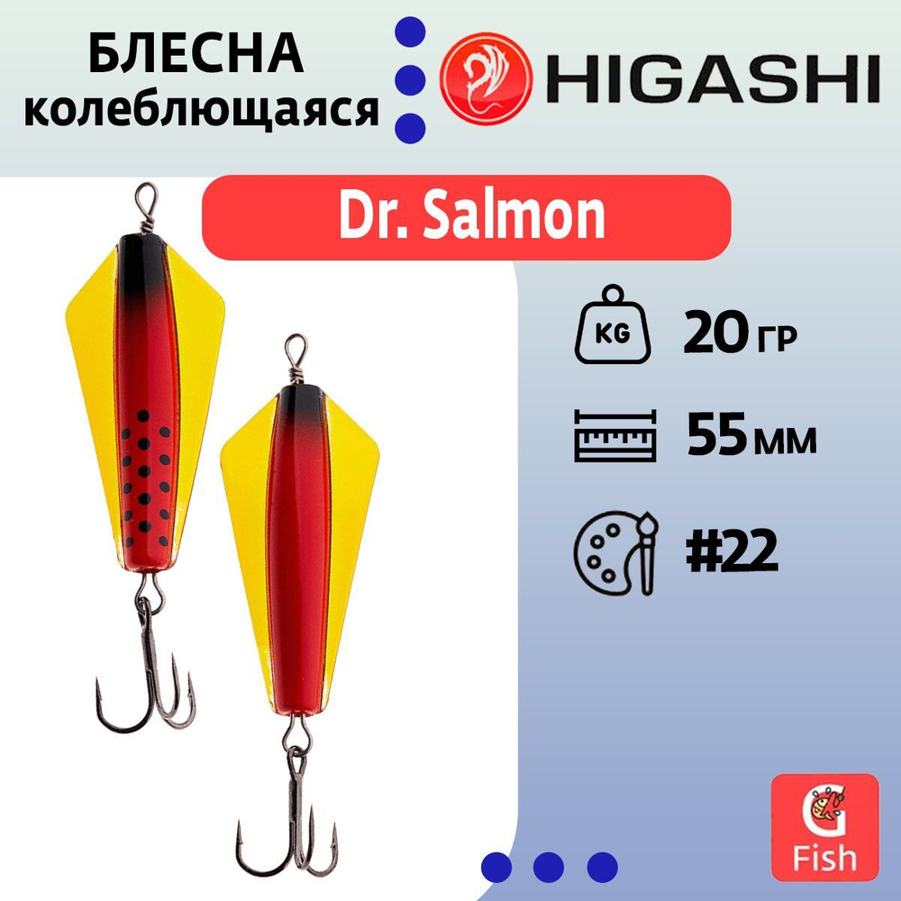 Блесна колеблющаяся Dr. Salmon 26g #21