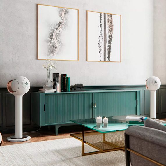 Devialet Phantom I 108 dB Gold + Devialet Treepod Matte White