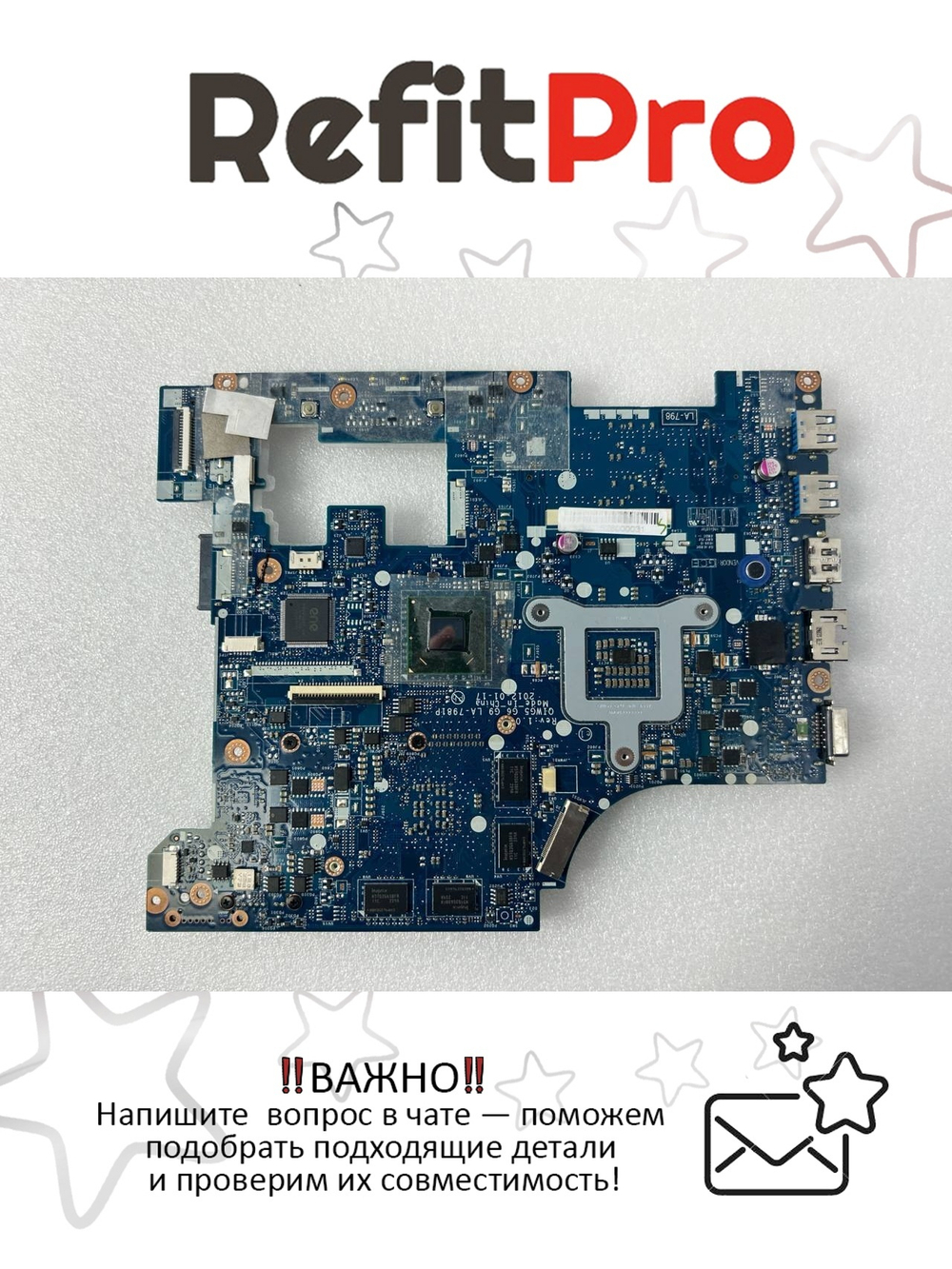 Материнская плата для ноутбука Lenovo G580 QIWG5/G6/G9 LA-7981P GeForce GT630M 2G DIS HDMI (90000120), оригинал