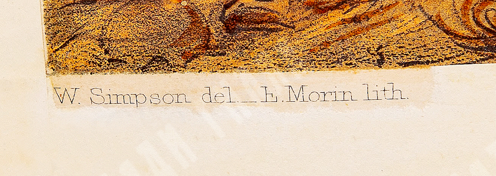 Уильям Симпсон (William Simpson)  Крымская война. После боя.Литогравия.1855.