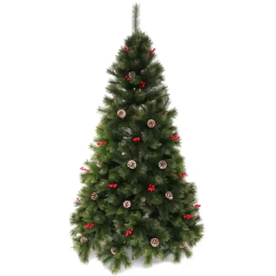 Елка «Венская» 180 см, ПВХ+Леска, ягоды и шишки (736 веток)