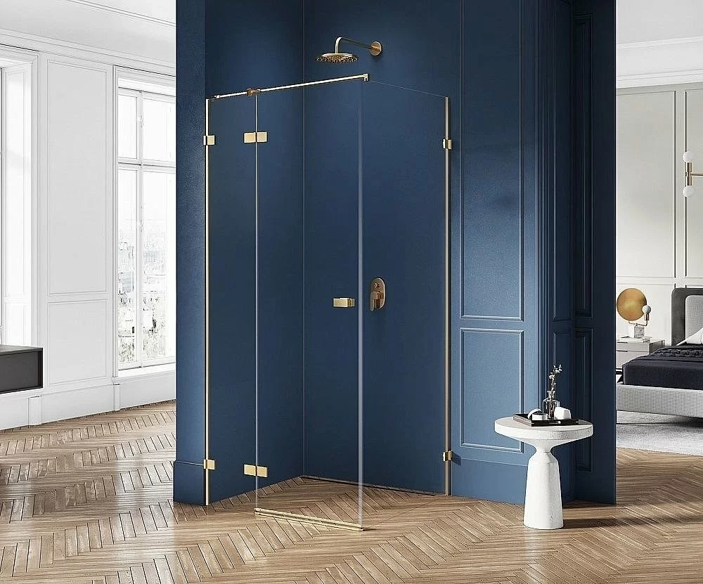 Душевой уголок NEW TRENDY AVEXA GOLD BRUSHED 120x90 стекло прозрачное/профиль золото
