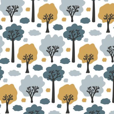 Buy fabric forest trees autumn scandinavian style