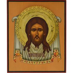 Икона Спаса Нерукотворного, писанная на дереве.